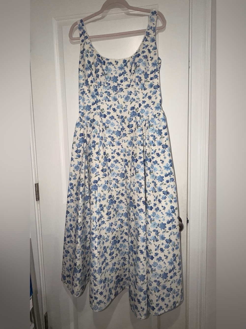 Abercrombie & Fitch 100% Cotton Bra-Free Midi Dress Size L - Picture 2 of 3
